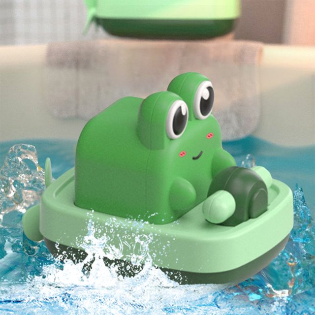 Juguetes de piscina, juguetes para niños pequeños, juguetes para niños pequeños, barcos de baño para bebés, barcos de baño de cuerda para niños, juegos acuáticos en el baño, barco de plástico