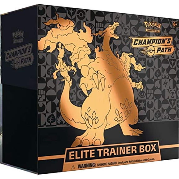 Caja de entrenamiento Pokémon TCG Champion's Path Elite con 10 potenciadores