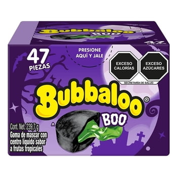 Goma de mascar Bubbaloo boo con centro líquido sabor a frutas tropicales 239.7 g