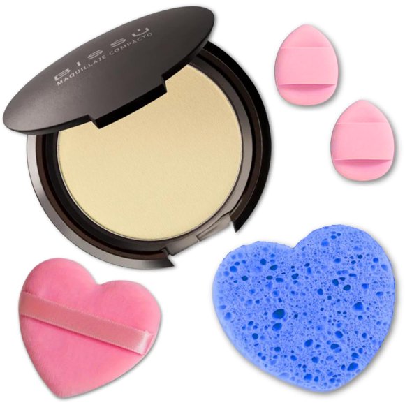 Kit de Maquillaje Bissú Sand con Almohadilla de Terciopelo Mediano y Esponja Exfoliante Facial