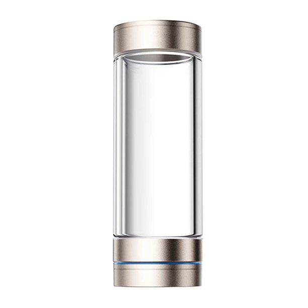 Vaso de agua hidrogenada: vaso electrolítico portátil para la producción de hidrógeno con electrólisis inteligente, separación de hidrógeno y oxígeno, y electrólisis circulante.