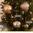 thumbnail image 4 of Esferas para árbol de navidad Artego extra grandes de 15 cm de diámetro paq 6 esferas  Champagne Línea SKY 3 diversos acabados navideños Mate, brillantes, cromadas para colgar Christmas ornaments, 4 of 7