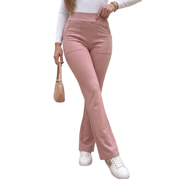 Pantalón de Mujer Tiro Alto, Corte Recto, Elegante y Cómodo para Uso Diario