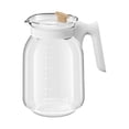 thumbnail image 2 of Jarra de vidrio para agua fría con tapa - 2,2L de gran capacidad, vidrio de alto borosilicato, boca ancha para fruta y hielo - rosa, verde o caqui, 2 of 6