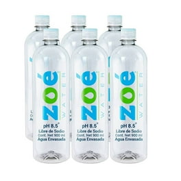 Agua alcalina Zoé clásica 6 botellas con 900 ml c/u