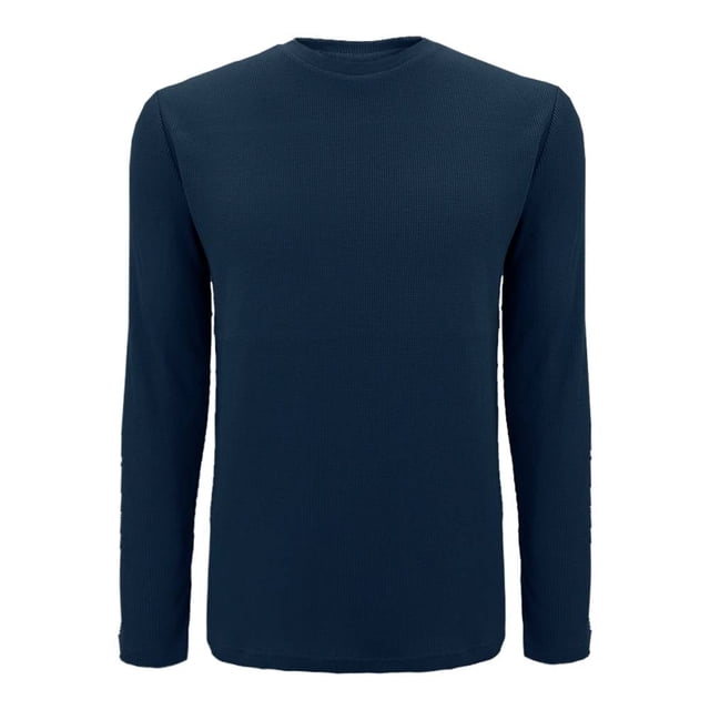 Playera George Talla CH Cuello Redondo Manga Larga Lisa Azul Teal