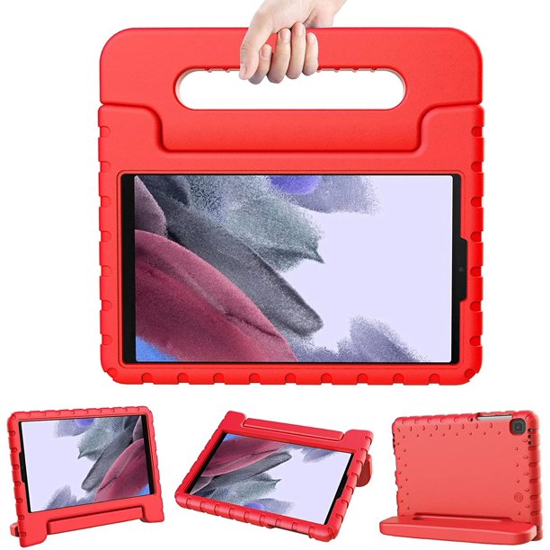 Paquete de Mica Hidrogel y Funda Para Galaxy Tab A7 Lite T220 Agarradera Roja