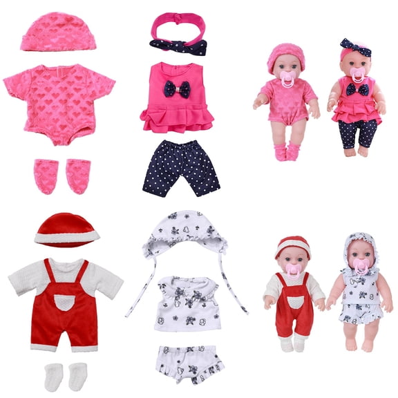 Lekihaqq Reborn Doll Girl Clothes Dress Outfit Costume Cotton Christmas Party Gift Toddler
