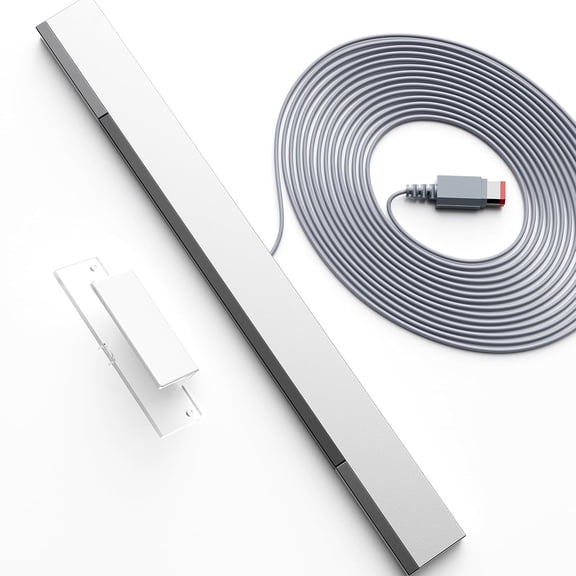 Barra sensora infrarroja con cable para Wii, barra sensora de movimiento por rayos infrarrojos con cable de repuesto compatible con las consolas Wii y Wii U