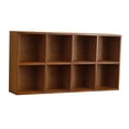 thumbnail image 4 of Estante colgante de madera para exhibición de cosméticos, mueble de almacenamiento con 8 cubos, para montaje en pared, multiusos, para decoración del, 4 of 9