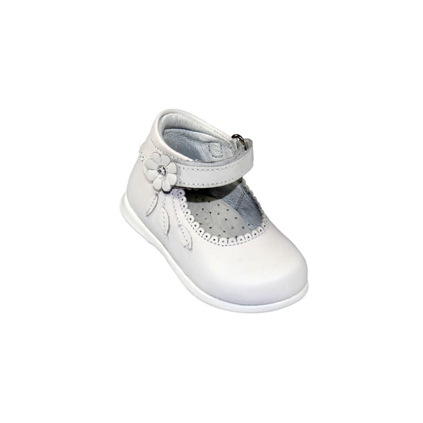 ZAPATOS NIÑA COQUETA PIEL BLANCO 950502