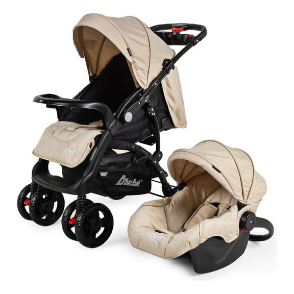Carriola para Bebé y Autoasiento D'bebé Sistema de Viaje Elite Reversible Travel System Con Portabebé Arena