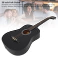 thumbnail image 4 of Guitarra Acústica, Agarre Cómodo Redondeado, Kit De Guitarra Acústica Negra Mate De 38 Pulgadas Para Aprender Para Adultos, 4 of 7