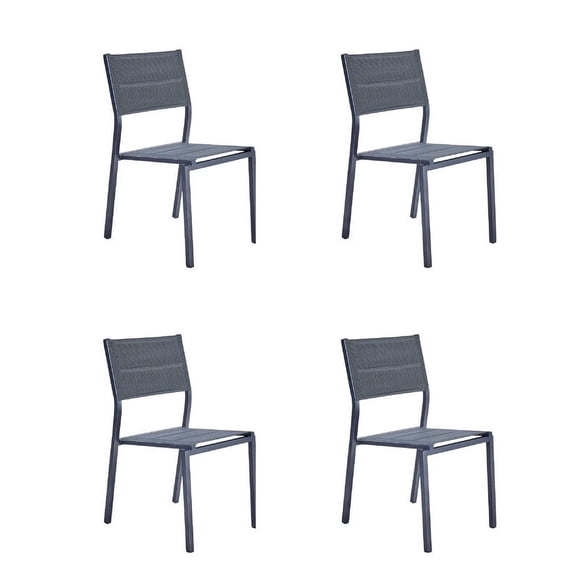 Set de 4 Sillas para Jardín de Aluminio Resistente NATERIAL  ORION BETA II