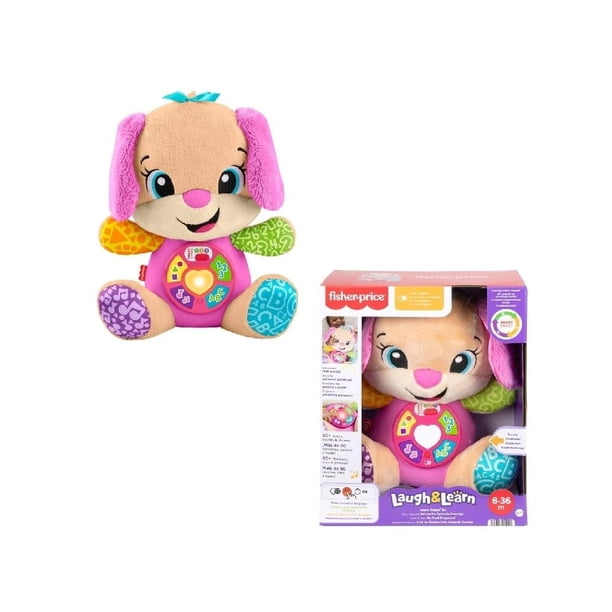 Peluche para bebés Fisher-Price Musical Ríe y Aprende Perrito