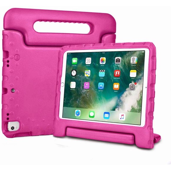 Funda Para iPad 5ta y 6ta gen, Air 1 y Air 2 Agarradera Rosa
