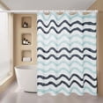 thumbnail image 4 of Cortina de Ducha de Plástico, Gruesa, Impermeable y Resistente al Moho, Cortina de Baño con Separación de Agua, 80 x 180 cm, para Baño, Dormitorio, Inodoro, 4 of 6