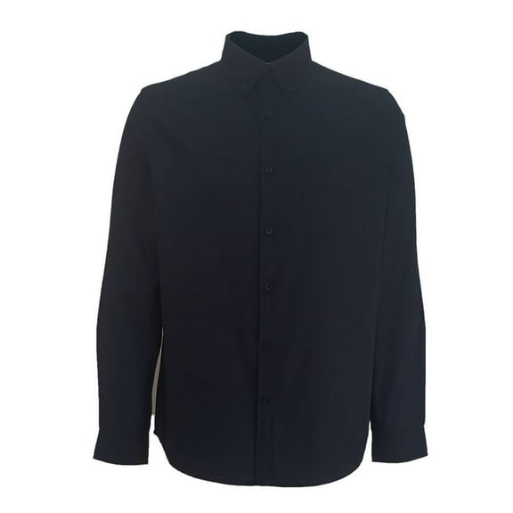 Camisa George Talla G Manga Larga Lisa Negra