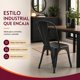 thumbnail image 3 of Silla Tolix Metal Acero Galvanizado Comedor Apilable 180 Kg, 3 of 9