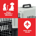 thumbnail image 2 of Jaula Transportadora Perro Gato Mascota Mediano Portátil 31x48x31cm Color Negro, 2 of 3