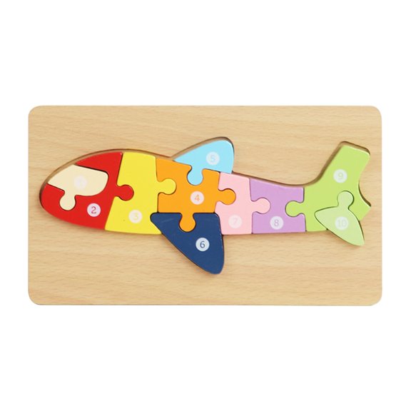 Rompecabezas de madera para niños, juguete de viaje para el desarrollo del aprendizaje temprano de jardín de infantes para niños de 1 a 3 años. Avión