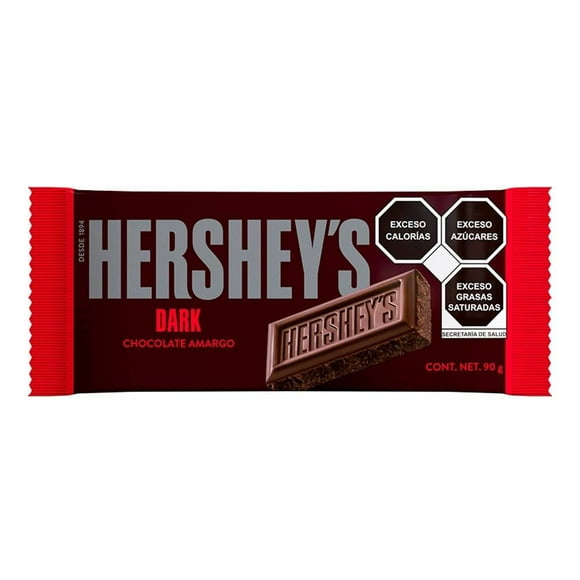 Chocolate amargo Hershey's Dark barra 90 g