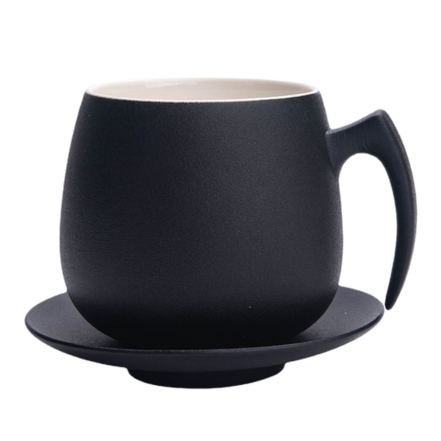 Billuyoard La cerámica esmeriló la porcelana durable determinada de la taza de café de cerámica para la taza fácil de la limpieza para el té Juegos de servir café y té Negro