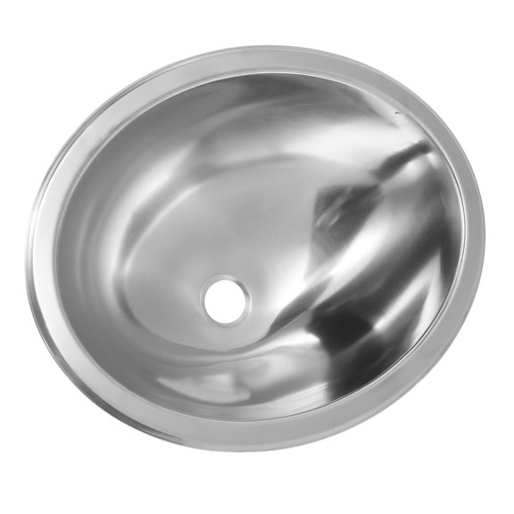 Lavamanos Para RV, Montaje Empotrado, Acero Inoxidable 304, Resistente A La Oxidación, 446x346x150mm, Fregadero Ovalado Resistente Para RV, Para Barcos, Caravanas Y Campistas