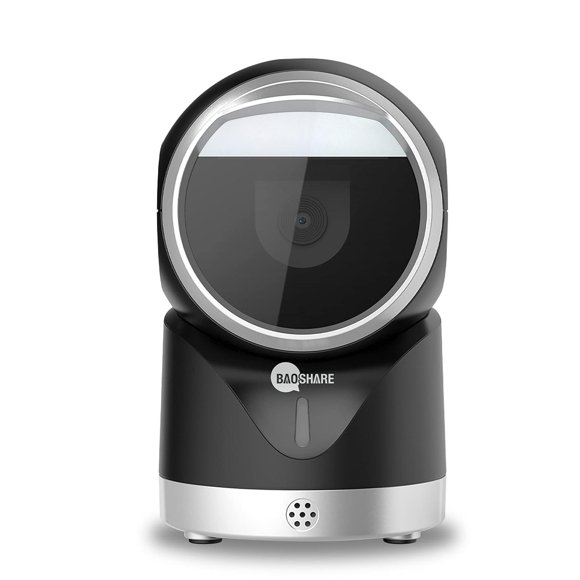 BAOSHARE Escáner de código de Barras de Escritorio 1D 2D QR, Lector de código de Barras USB automáti