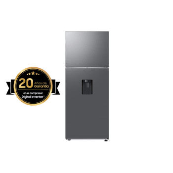 Refrigerador Top Mount 12 pies cúbicos, Despachador de agua, Acero elegante - Acero Acero
