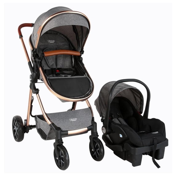 Sistema de Viaje Infanti Mike De Aluminio Base Para Autoasiento Gris