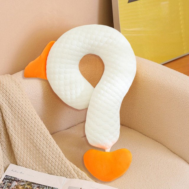 Almohada Refrescante de Seda de Hielo con Forma de Signo de Interrogación, Ideal para La Oficina, Siestas, Estudiantes, Viajes En Coche o Como Almohada Cervical. También Sirve Como Regalo.