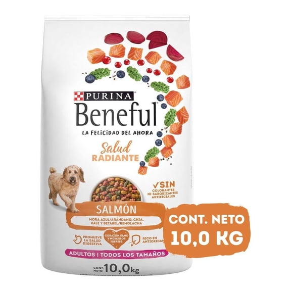 Alimento para Perro Purina Beneful Adulto Todos los Tamaños Salud Radiante Salmón 10 kg