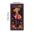 thumbnail image 3 of Decoraciones de Halloween, 35 x 71 pulgadas, cubierta de puerta de Halloween y Día de Muertos, decoración de puerta de Halloween y Día de Muertos, decoración de fiesta de festival, cubierta de puerta, 3 of 6