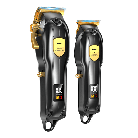 Rasuradora De Barba 2en1 Afeitadornalámbrica Recargable Belug, Color Negro