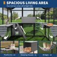 thumbnail image 4 of Catio Gigante de Aluminio para Múltiples Gatos, con Plataformas y Cubierta con Protección UV, para Jardín o Patio, 4 of 8