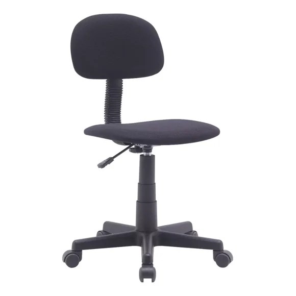 Silla Secretarial Ergonómica de Oficina y Hogar | Altura Ajustable, Respaldo Cómodo y Base con Ruedas – Negra