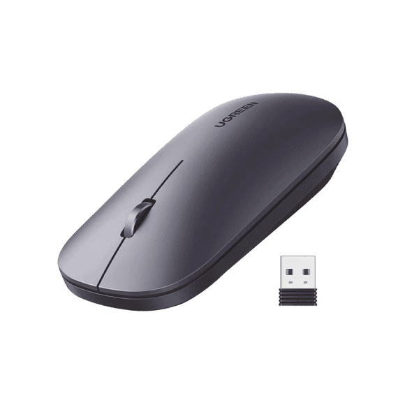 Mouse inalámbrico 2.4 GHz | Ultra Delgado y Silencioso | DPI 1000/1600/2000/4000 (Ajustable) |