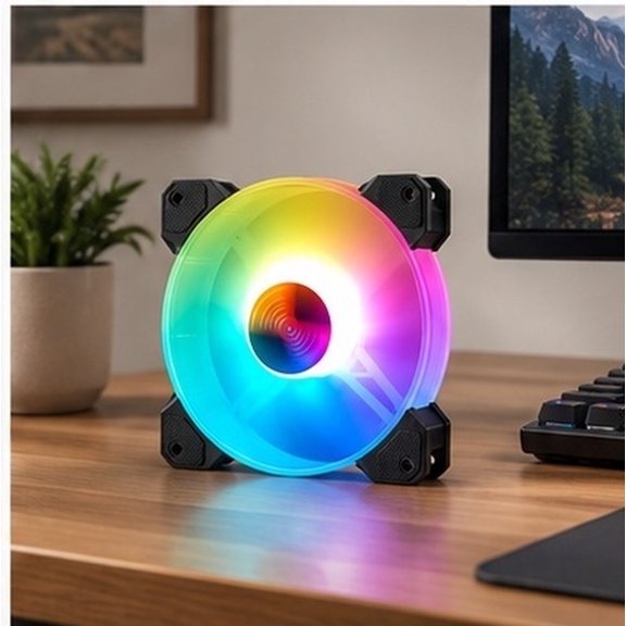 HINTRMENT 2Ud Ventiladores Rgb Para Computadora Con Estilizado Y Material ABS Resistente