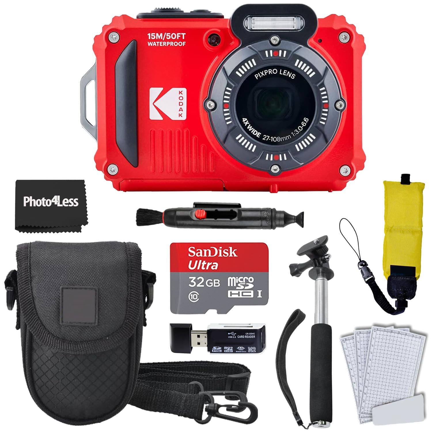 Cámara digital KODAK PIXPRO WPZ2 Rugged Waterproof Red
