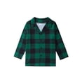 thumbnail image 4 of Conjunto de pijamas navideños a juego para toda la familia: camisa de manga larga a cuadros y pantalón con cintura elástica., 4 of 10