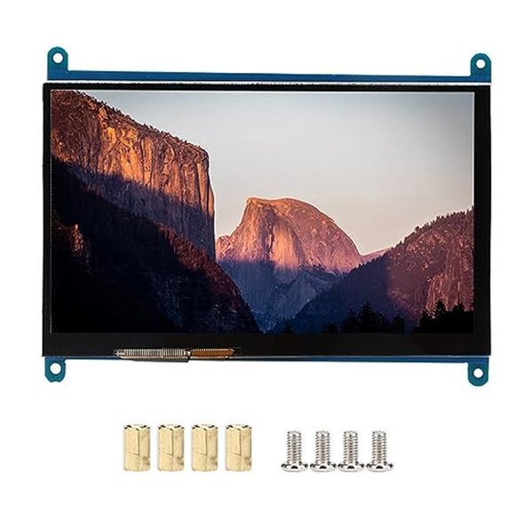 Pantalla LCD 7 Pulgadas ASHATA HDMI Ultra HD táctil capacitiva para Raspberry Pi y Monitor de comput