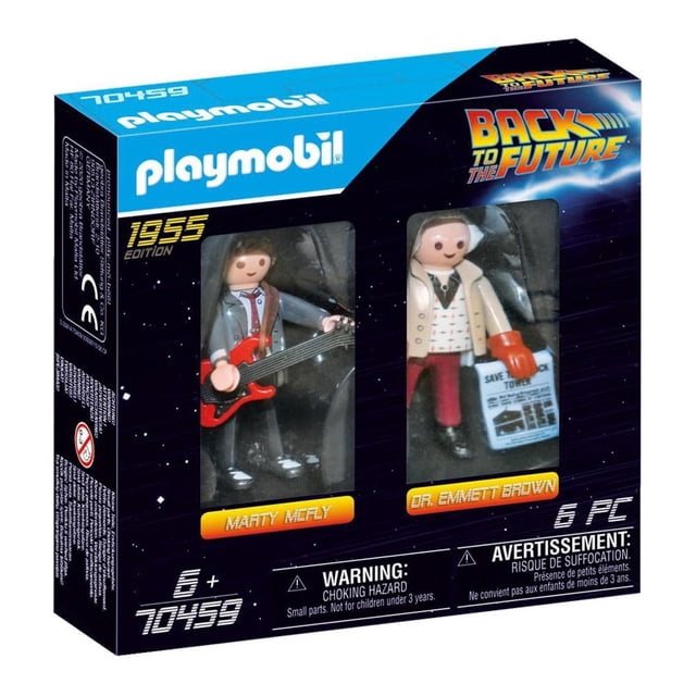 Marty & Doc. Brow Playmobil Back to the Future 6 Piezas