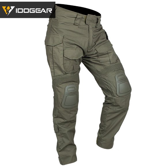 Pantalón Táctico Cargo Hombre con Almohadillas Protectoras de Rodilla, Color Verde Ranger para Trabajo, Senderismo y Campamento al Aire Libre