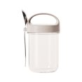 thumbnail image 3 of Avena nocturna en vaso Vaso de yogur para llevar para el desayuno Vegetal gris, 3 of 9
