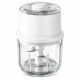 thumbnail image 1 of SENGUI Electric Garlic Chopper, Tazón de Vidrio de 350 mL Mini Procesador de Alimentos, Picadora de Verduras Inalámbrica con 6 Cuchillas de Acero, Control de un Botón para Cebollas, Jengibre y, 1 of 7