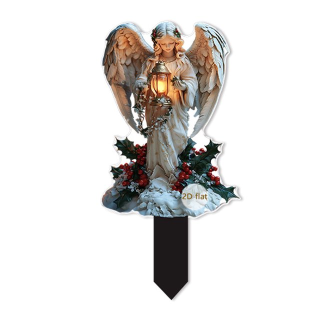 Luces de jardín, estacas para exteriores, adornos navideños, estacas acrílicas 2D, decoración festiva para jardín, patio y exteriores, iluminación navideña, adornos navideños, estacas