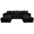 thumbnail image 2 of Sala Esquinera Modular en U El Bazar Store Oslo Lino Negro 160x290x160 cm 3 Piezas, 2 of 4