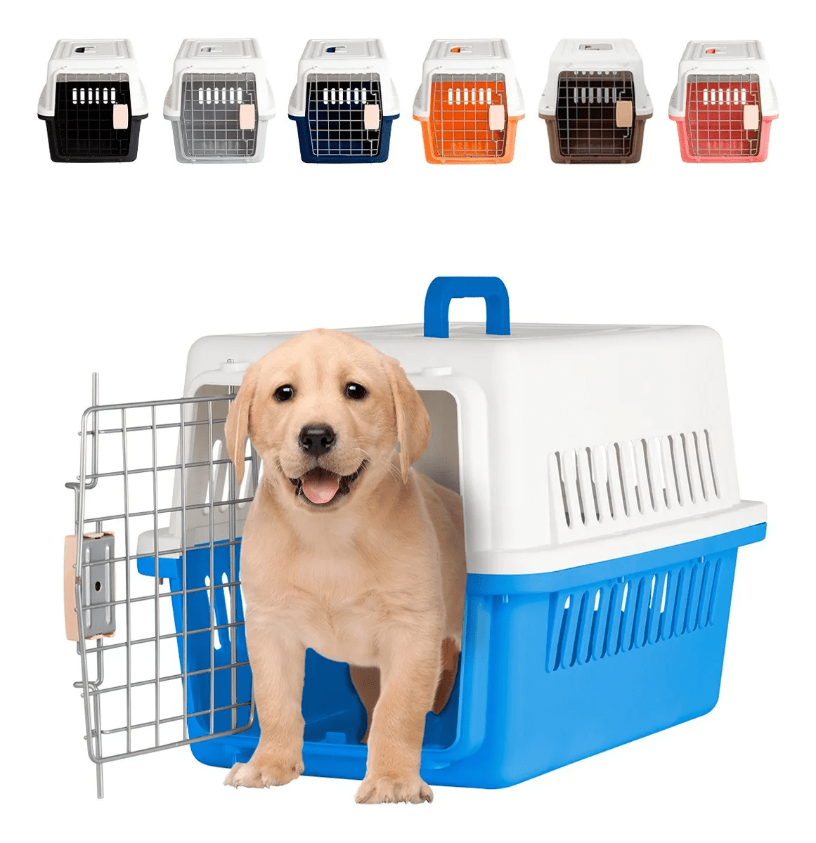 Jaula Transportadora Kennel Mascotas Caja Viaje Gato Perro Xtellar azul ...