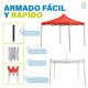 thumbnail image 2 of Carpa Toldo Plegable 3x3 Impermeable Retractil Jardin Onof Rojo, 2 of 6